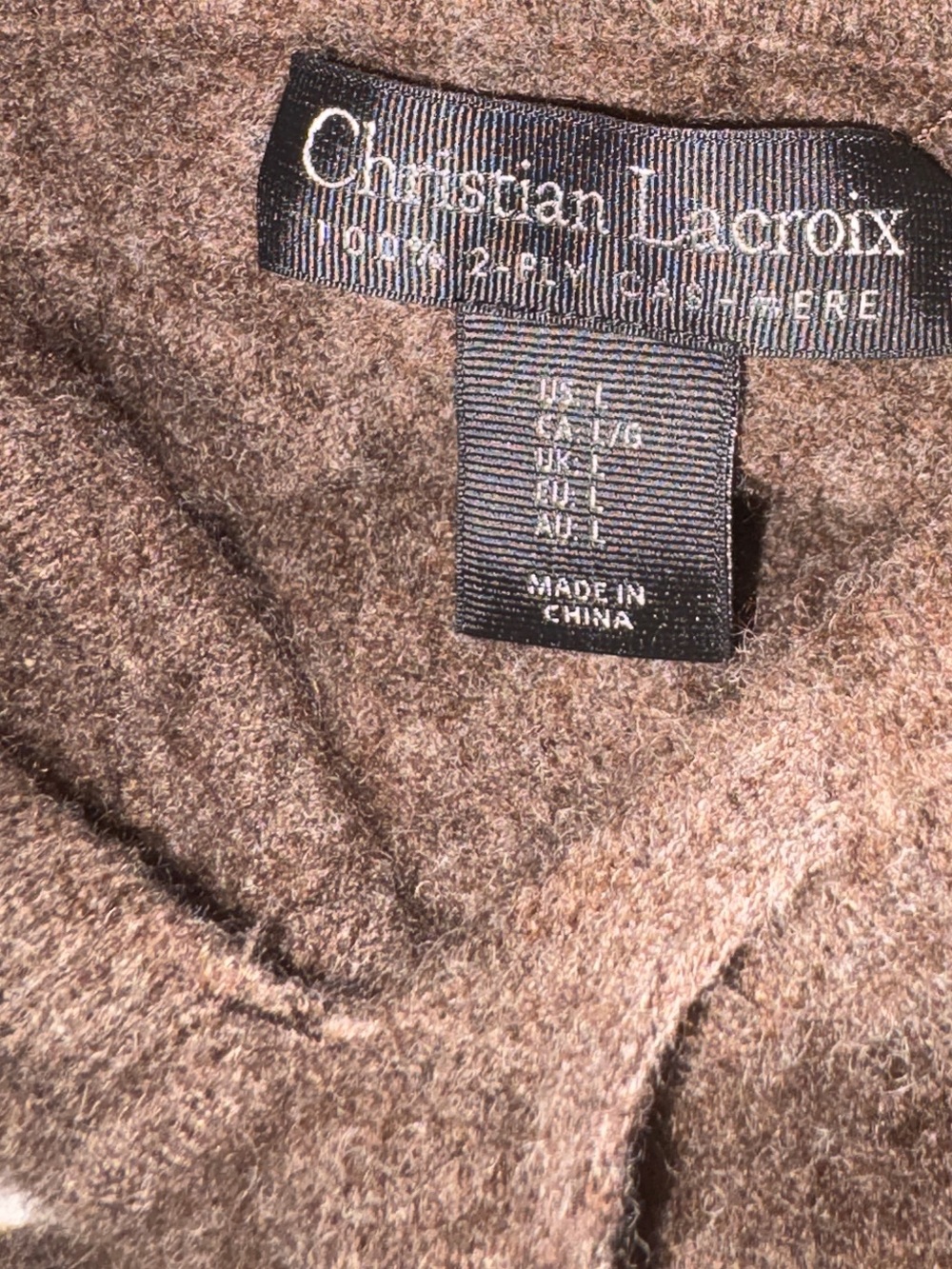 Christian Lacroix 100% Cashmere Hooded Sweater - Picture 9 of 9